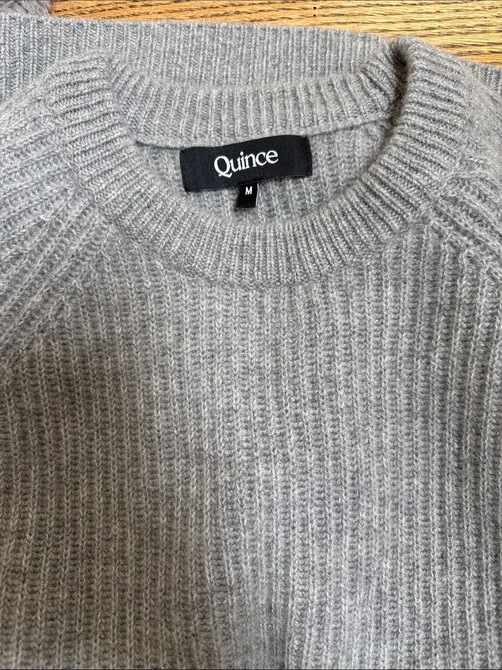 Quince Mens Crewneck Sweater in Light Gray